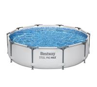 Bestway Piscine Steel Pro Max 56406 - Système FrameLink - Montage Facile - 305 x 76 cm Gris