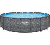 Bestway Piscine Tubulaire de APX365™ - Set Complet Ø 549 x 132 cm, Résistante à l’hiver - Ensemble avec piscine, pompe à filtre à sable, billes filtrantes, échelle, bâche, rustines de réparation