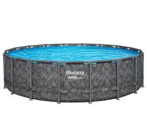 Bestway Piscine Tubulaire de APX365™ - Set Complet Ø 549 x 132 cm, Résistante à l’hiver - Ensemble avec piscine, pompe à filtre à sable, billes filtrantes, échelle, bâche, rustines de réparation