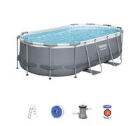 BESTWAY Piscine Tubulaire Power Steel Ovale 4,57 X 2,50 X 1,00 M