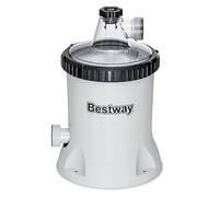 Bestway Pompe de Filtration 5 678 L avec Boules Polysphere pour Piscine Hors Sol - 27,2 cm x 27,2 cm x 42,1 cm - Gris