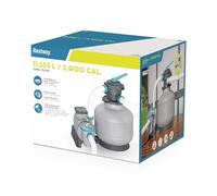 Bestway Pompe de Filtration à Sable pour Piscine Hors Sol 11 355 L - 62 cm x 48,5 cm x 67 cm - Gris/Vert