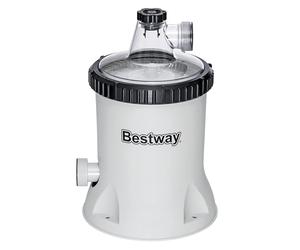 Bestway Pompe de filtration Polysphere GS DEKRA - 5678 l/h - 110 W - 220-240 V - Pour piscines de 1100 à 31 700 litres - Balles filtrantes Polysphere de 240 g - Tuyaux - Raccords de 38 mm de diamètre