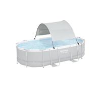 Bestway Auvent de piscine hors sol Blanc, auvent de piscine hors sol, pare-soleil, parasol, auvent, pare-soleil pour piscine 93801