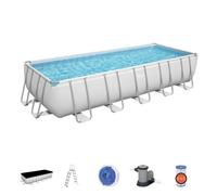 Bestway Power Steel 5611Z Piscine hors-sol rectangulaire 640x274x132cm Gris