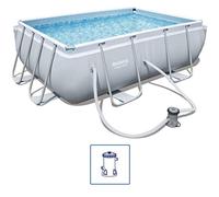 Bestway Power Steel Frame Kit de Piscine carrée