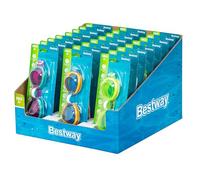 Bestway Pret à Vendre de 24 pcs de #21002 Lunettes de Natation Aqua Burst Essential Enfants 3 Ans et Plus- 13 cm x 5 cm x 2 cm - Multicolore