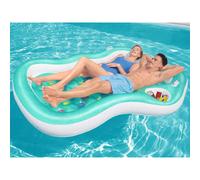 Bestway Salon de Piscine Double Designer 224x174cm Flotteur Flottant Gonflable