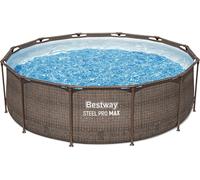 Bestway Steel Pro 56709 piscine hors sol Rond 9150 L Marron