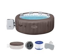 Bestway - Spa Gonflable Dominica Smart HydroJet Efficacité énergétique avec Application de contrôle pour 4 à 6 Personnes - 196 cm x 196 cm x 71 cm - Marron