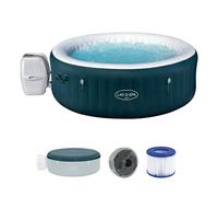 Bestway - Spa Gonflable Miami AirJet Efficacité énergétique pour 4 à 6 Personnes - 196 cm x 196 cm x 66 cm - Vert foncé