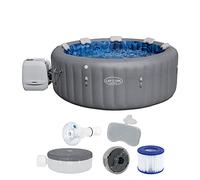 Bestway Spa gonflable Santorini Smart HydroJet Pro – 5-7 personnes, 216x216x80 cm, Gris