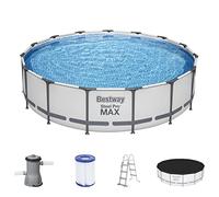 Bestway Steel Pro Max Bassin avec Cadre en Acier, Gris