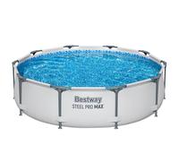 Bestway Steel Pro Max ™ Cadre Pool Sans Pompe Ø 305 X 76 CM, Gris Clair, Rond