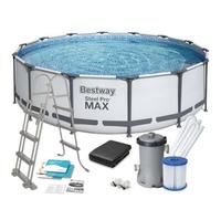 Bestway Steel Pro Max Framepool Kit Complet avec Pompe de Filtration et échelle de sécurité 427 x 107 cm