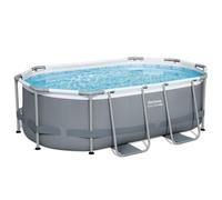Bestway® Steel Pro MAX™ Kit piscine à cadre avec pompe de filtration 305 x 200 x 84 cm, gris, ovale