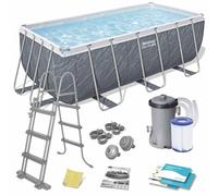 Piscine tubulaire rectangulaire Bestway Steel Pro Max 4,12 x 2,01 x 1,22 m - Motifs