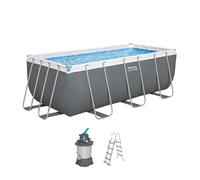Kit Piscine hors sol tubulaire BESTWAY - Steel Pro Max™ - 412 x 201 x 122 cm - Rectangulaire (Filtre à sable, échelle)