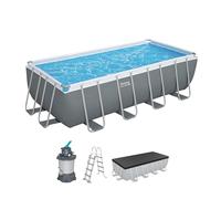 Bestway Steel Pro Max Kit Piscine Hors Sol - 488 cm x 244 cm x 122 cm - Gris foncé
