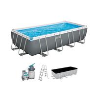 Bestway Steel Pro Max Kit Piscine Hors Sol - 549 cm x 274 cm x 122 cm - Gris foncé