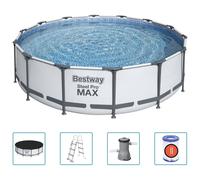 Bestway - Steel Pro MAX - Piscine tubulaire avec pompe de filtration et accessoires - 427x107 cm - Ronde