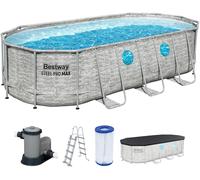 BESTWAY Steel Pro Max Splashview Piscine hors sol ovale, 549 x 274 x 122 cm 56716