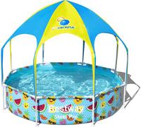 Bestway Steel Pro™ Piscine à cadre avec toit pare-soleil, ronde, 244x51cm, 56432