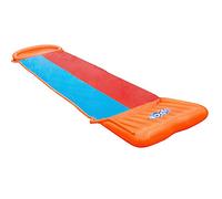Bestway H20 Go Toboggan à Eau Double Voie avec Rampe. Bleu/Orange