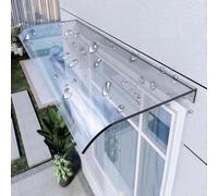 BESTXH Abri De Pluie Transparent pour Porte D'EntréE, Protection Contre La Pluie Et Le Vent, Auvent De Jardin ExtéRieur Protection Contre La Neige Et Le Vent, Auvent,Facade Installation,40 * 80cm