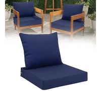 BESTXH Bleu,1pcs, Ensemble De Coussins D'ExtéRieur, Coussins De Mobilier De Jardin ImperméAbles Et RéSistants à La DéColoration avec Sangles RéGlables, pour Jardin, Terrasse, VéRanda