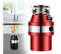 BESTXH Broyeur à DéChets sous éVier 3/4 CV, Broyeur à DéChets De Cuisine 2800 TR/Min avec Prise Et SéCurité, Haute Vitesse pour Un Broyage Efficace des DéChets Alimentaires,Rouge