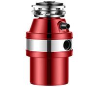 BESTXH Broyeur De DéChets De Cuisine, Broyeur De DéChets Alimentaires éLectrique pour éVier De Cuisine (3/4 CV), 4000 TR/Min, Broyeur De DéChets Alimentaires en Acier Inoxydable,Rouge