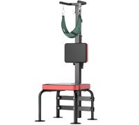 BESTXH Dispositif De Traction Cervicale, Dispositif De Traction Cervicale pour Porte, Kit De Traction Cervicale, pour La Traction Cervicale Et L'EntraîNement en Inversion,Black and Red