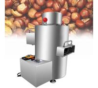 BESTXH éPlucheuse à ChâTaignes, éPlucheuse éLectrique Automatique en Acier Inoxydable, éPlucheuse Industrielle, DéBit éLevé : 200 Kg/H, N'AbîMe Pas Les ChâTaignes,Argent,12 Blades