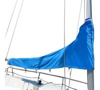 BESTXH Housse De BôMe De Grand-Voile ImperméAble, Housse De Grand-Voile 600d Robuste pour Voilier, Housse De Protection UV ImperméAble, Sangle De Protection RéGlable sans Couture,Bleu,11~12ft