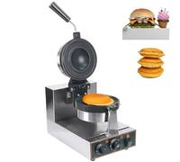 BESTXH Machine à Hamburgers Professionnelle, Appareil à Hamburgers éLectrique en Forme De CôNe, Appareil à Sandwichs Rotatif à 180° avec Plaque De Cuisson AntiadhéSive,Single Headed