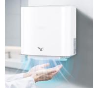 BESTXH SèChe-Mains Automatique pour Usage Commercial, Air Chaud Haute Vitesse, Mains SéChéEs en 7 Secondes, Fonctionnement sans Contact GrâCe à Un Capteur Infrarouge,Blanc