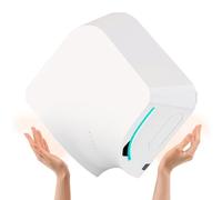 BESTXH SèChe-Mains Commercial Double Face avec Filtre Hepa, SèChe-Mains éLectrique à Grande Vitesse De 1400 W pour Sanitaires, Activation par Capteur Intelligent,Blanc