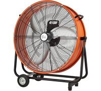 BESTXH Ventilateur D'Atelier à Tambour Haute Vitesse, Circulateur d'air MéTallique Robuste avec PoignéE à roulettes Et Protection Contre La Surchauffe, Ventilateur Commercial,24inch