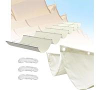 BESTXH Voile D'Ombrage RéTractable en Forme De Vague, Toile D'Ombrage ImperméAble pour Jardin Et ExtéRieur, Store Pare-Soleil Et Auvent - Blocage UV à 95% - avec Corde,01,2x9m(BxL)