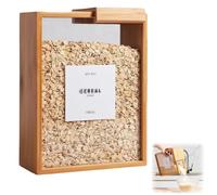 BESTXH Wood Color,1pcs, BoîTe De Conservation Transparente avec Couvercle, Distributeur D'Aliments Secs Grande Capacité 2,8 L, pour Organiser La Cuisine, CéRéAles, Sucre, Noix, Grains De Café