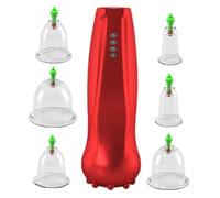 BESTYASH 1 Ensemble Appareil à Ventouses Électrique Kit De Ventouses De Massage Masseur De Et D'épaules Gua Sha Outil Body Gua Sha Cou Tête Bras De Massage Rouge