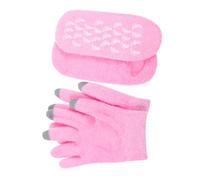 BESTYASH 1 Ensemble Masque à pied de à écran tactile mains pendant la nuit chaussettes hydratantes pour le soin des pieds chaussettes hydratantes soins des pieds en tissu rose