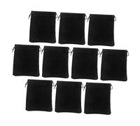 BESTYASH 1 Jeu De Bijoux en Velours Noir Pouche des Cosmétiques De Voyage Maquillage Trousse De Beauté Portable Trousses De Toilette pour Femmes Voyageuses Flanelle 15 Pièces