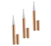 BESTYASH 1 Jeu Tube Vide Pour Gloss À Et Vernis À Ongles Bouteille De Stockage Argenté Et Doré Applicateur Cosmétiques Diy Pour Huiles Essentielles Et Produits De Beauté 3 Pièces