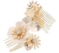 BESTYASH 1 Paire Coiffure en strass mariages pour peigne latéral de mariée en strass style épingle à cheveux mariée bijoux de cheveux casque de mariée peigne à cheveux Alliage de zinc