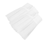 BESTYASH 1 Paire manche bouffante poignet manchette manches détachables manches de robe de mariée détachables manches amovibles pour la robe en tissu blanche