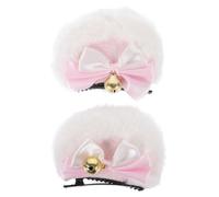 BESTYASH 1 Paire pince à cheveux oreille d'ours hairpin barrette migneaux costume accessoires de cheveux bébé fille arc adorable pince à cheveux pince à cheveux décorative en tissu blanche