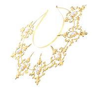 BESTYASH 1 Pièce Accessoires De Cheveux Blonds Accessoires De Cheveux Pour Les Filles Coiffe De Déesse Accessoires Pour Cheveux Bandeau or Coiffe D'or Bandeau De Mariée Casque Le Fer Golden