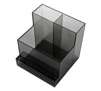 BESTYASH 1 Pièce boîte de rangement du broyeur étagère UV présentoir à ongles présentoir de manucure support à polir conteneur de support de forets à ongles Acrylique Noir